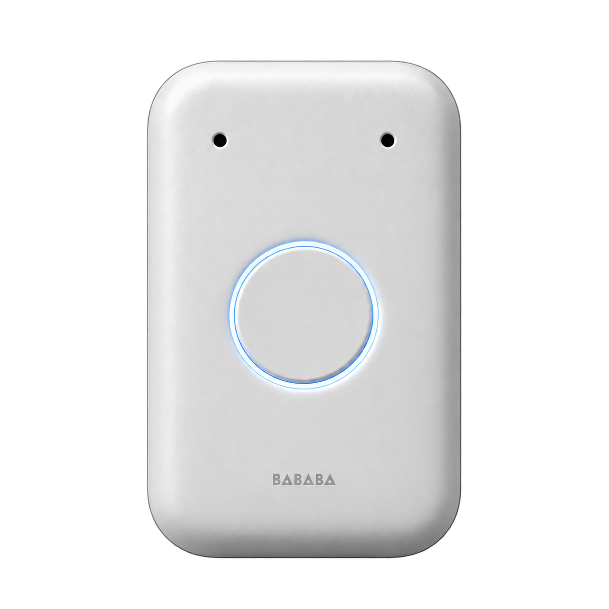 Warm white Bababa recorder, front view with illuminated save button